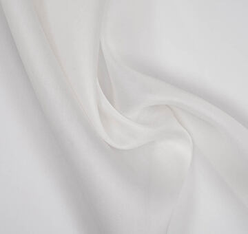 Hedvábná saténová organza, bílá ivory