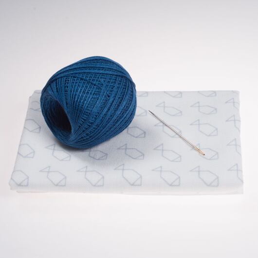 Vyšívací sada na japonské sashiko 34x34 cm, ryby